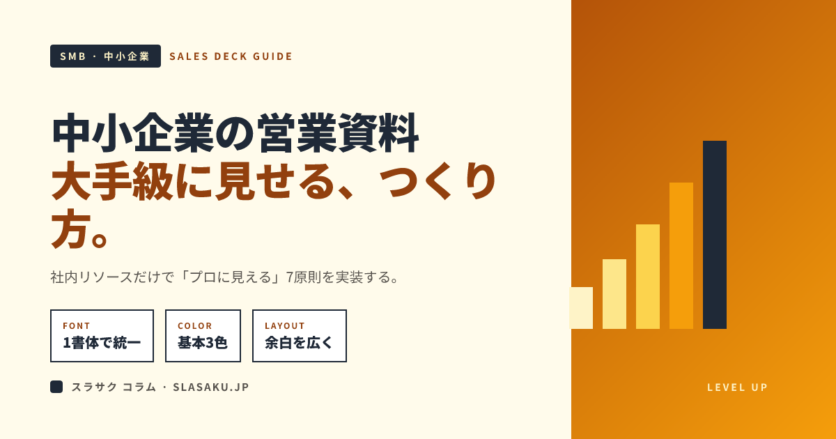 中小企業の営業資料｜大手に見劣りしないデザインの作り方