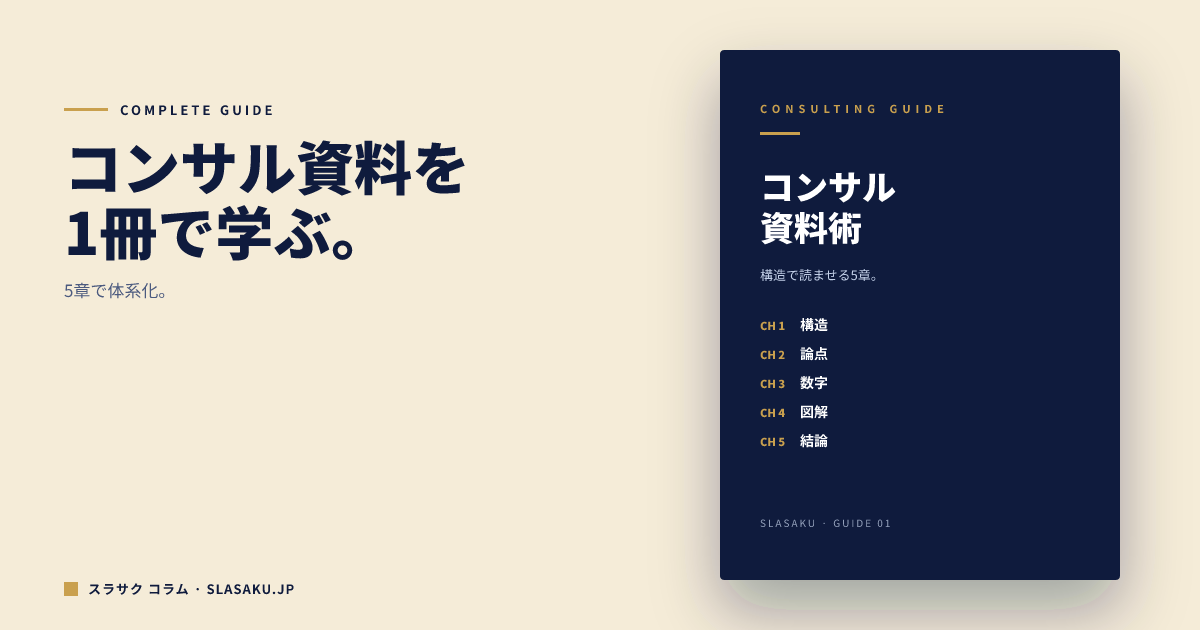 コンサル流資料の作り方完全ガイド｜ロジック・図解・デザインまで
