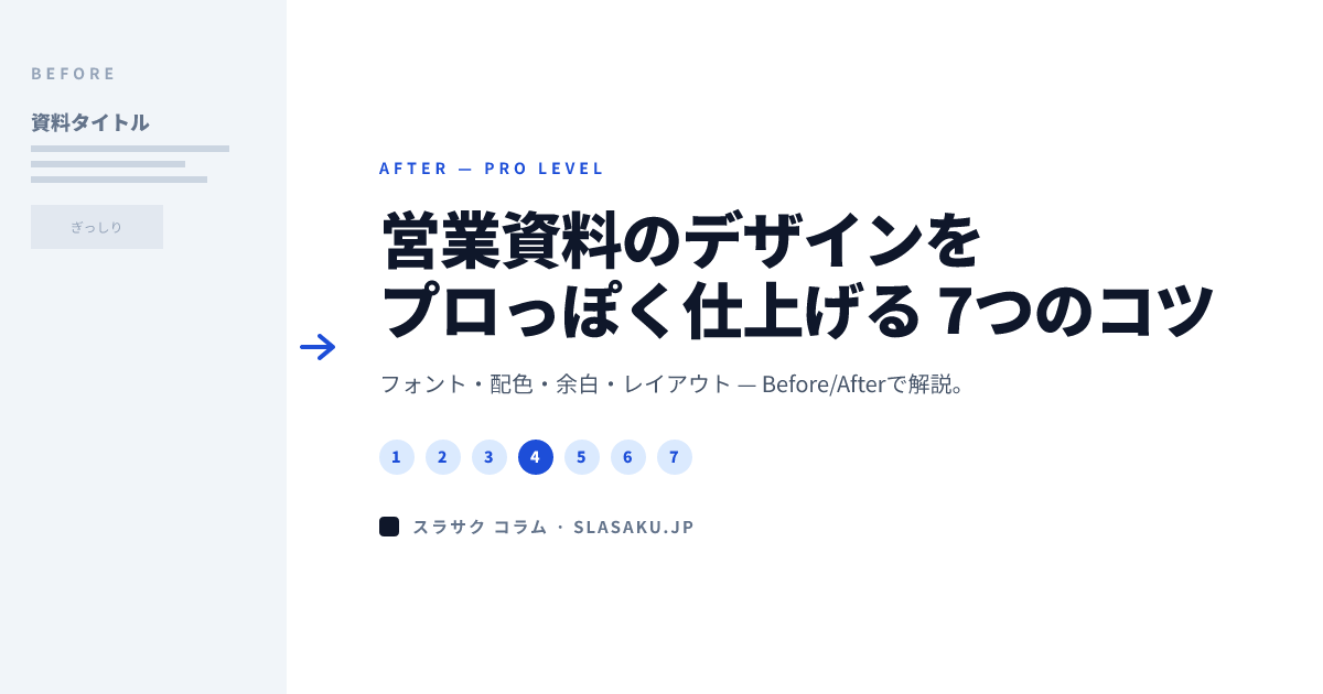 営業資料のデザインをプロっぽく仕上げる7つのコツ