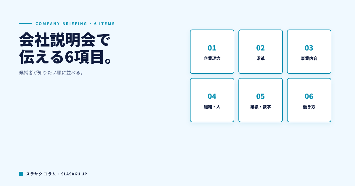 会社説明会資料に入れるべき項目一覧｜中途・新卒別