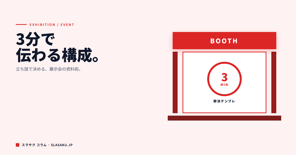 展示会・イベント用営業資料の作り方｜3分で伝わる構成